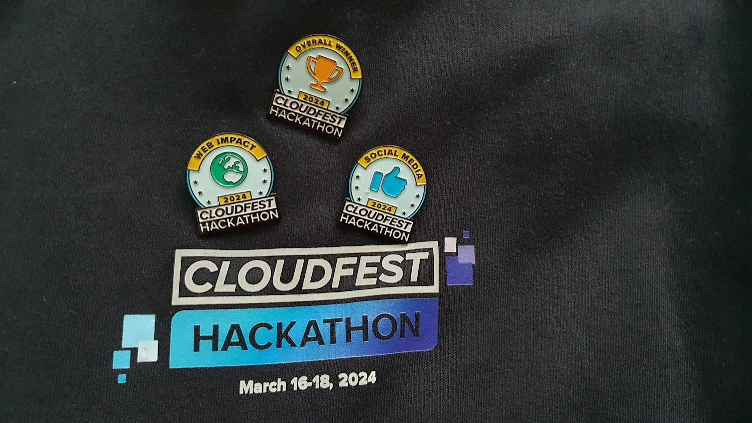 Hackathon award pins